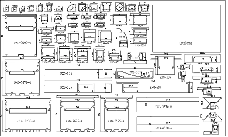 Pxg-1616b-90 Factory Price LED Aluminum Channel Profile for LED Strip Lights