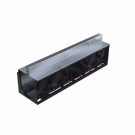 HDPE/PP Trench Drain Channel Gray Plastic Grate for Construction Product