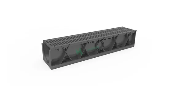 HDPE/PP Trench Drain Channel Gray Plastic Grate for Construction Product